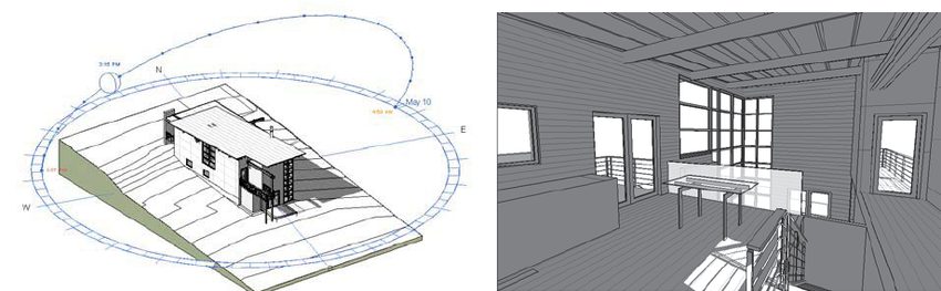 Solar and shadow studies in Autodesk Revit Architecture Model shown is provided by the رویت معماری چیست