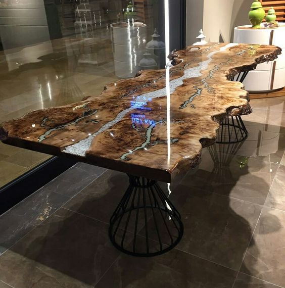 مدل های جدید میز ناهار خوری چوب و رزین 3 سبک روستیک در دکوراسیون داخلی
